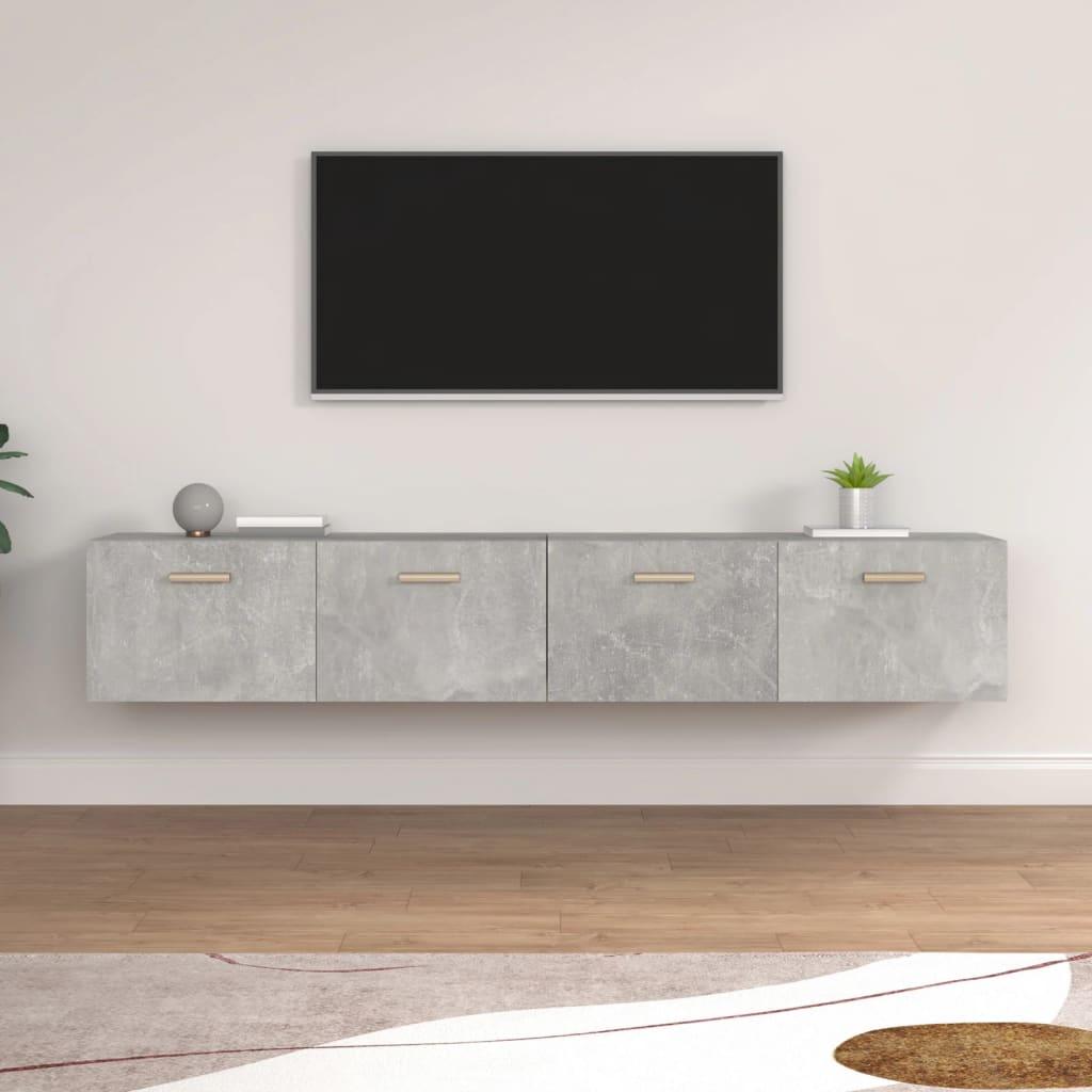 vidaXL vægskabe 2 stk. 100x36,5x35 cm konstrueret træ betongrå