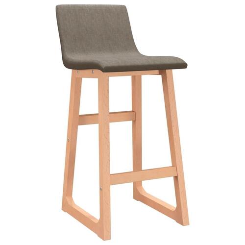 Barstole 2 stk. stof gråbrun