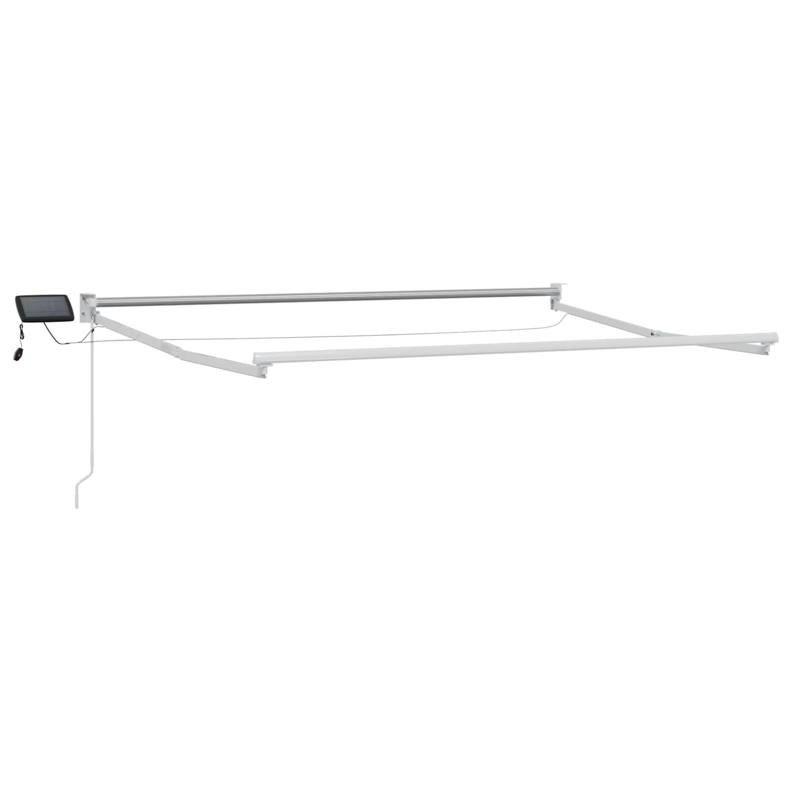 Elektrisk Utrækkelig Markiseramme Aluminium - Hvid / 3 x 2,5 m