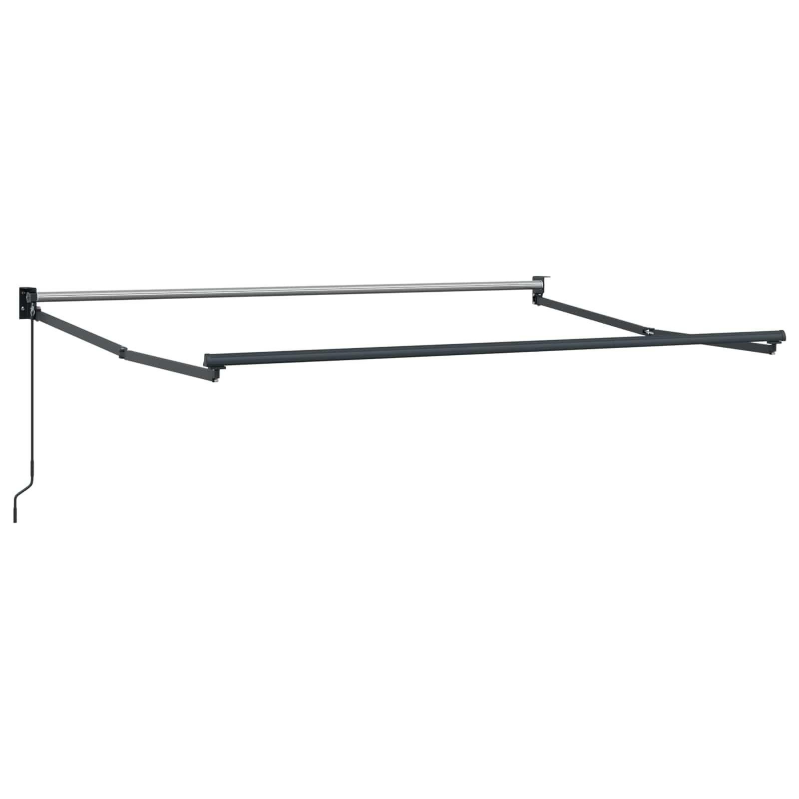 Manuel udtrækkelig markise - antracit 3,5 × 2 m, aluminium