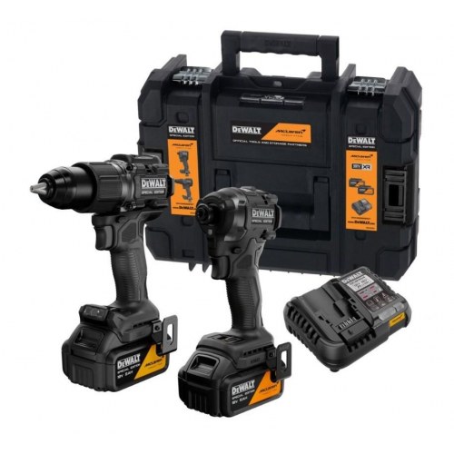 DeWALT 18V kombosæt DCK2222MP2T - DCD86M bore-/skruemaskine + DCF86M slagnøgle, 2×5,0 Ah, TSTAK McLaren Special Edition