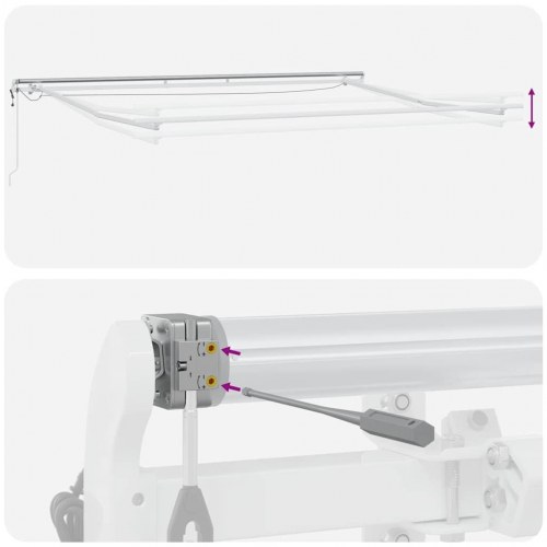 Markise med LED-lys 500 × 300 cm - automatisk betjening, bordeaux