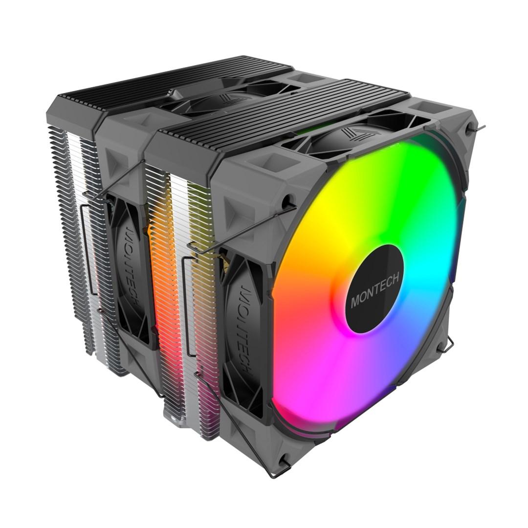 Montech NX600 ARGB CPU-luftkøler 12 cm - Sort billede