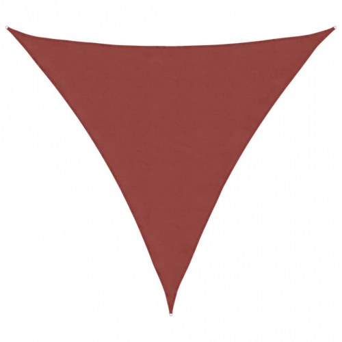 Solsejl 4,5 × 4,5 × 4,5 m - trekantet i oxfordstof, terrakotta