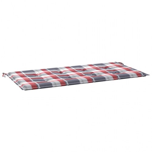 Hynde til havebænk 120×50×3 cm - oxfordstof, rødt tern