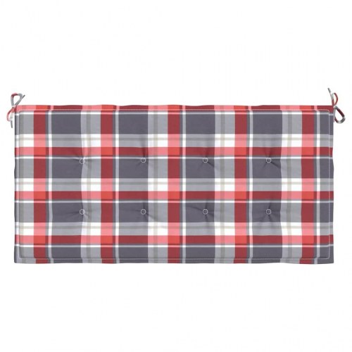 Hynde til havebænk 120×50×3 cm - oxfordstof, rødt tern
