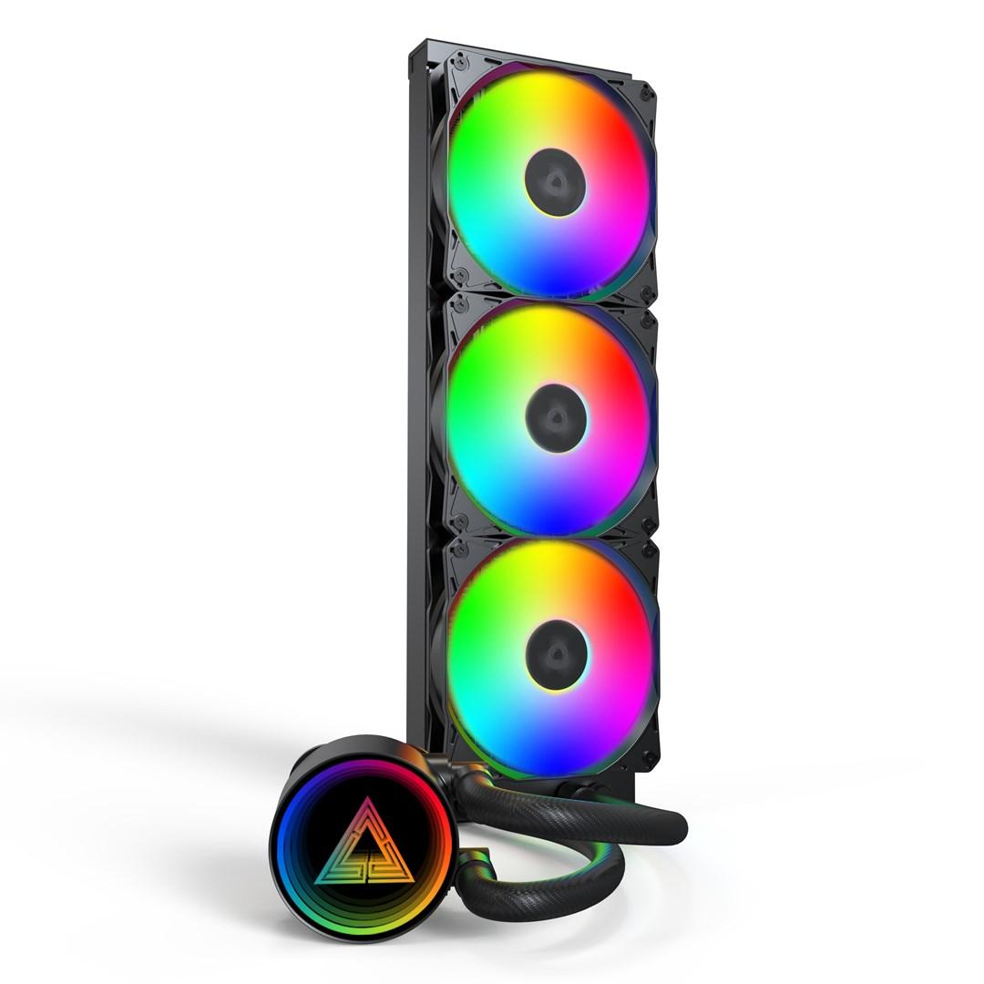 Montech LightFlow ARGB 360 - AIO CPU-vandkøler 120 mm, sort billede