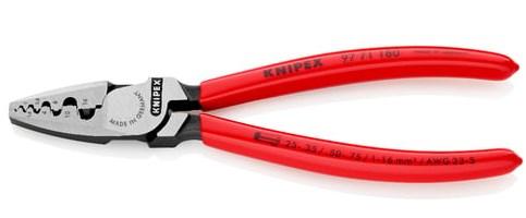 Knipex 97 71 180 krympe- og afisoleringstang - 180 mm, rød billede