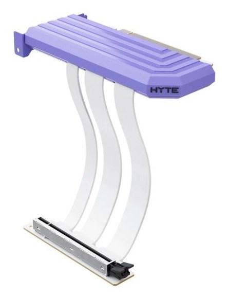 Hyte PCIe 5.0 Hyper Riser 0,2 m – vinklet til grafikkort, lilla/hvid