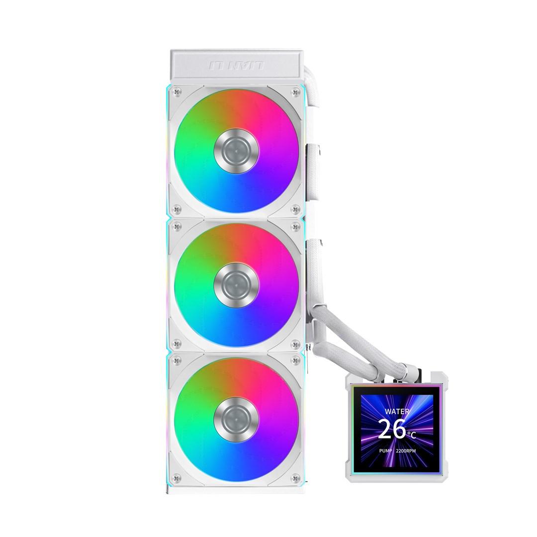 LIAN LI HydroShift II LCD-S 360 CL - alt-i-en vandkøler 360 mm, hvid billede