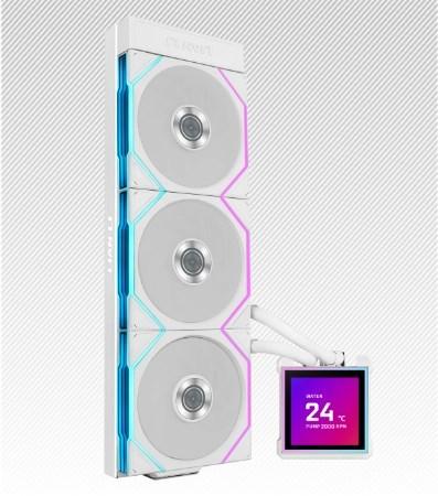 Lian Li Hydroshift II LCD-S, 360TL Wireless, White [controller included] Vandkøling - GEEKD.dk