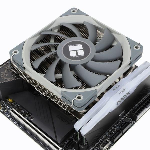 Thermalright AXP120-X67 CPU-køler - 120 mm lavprofil heatsink/radiator, sort/grå/metal billede