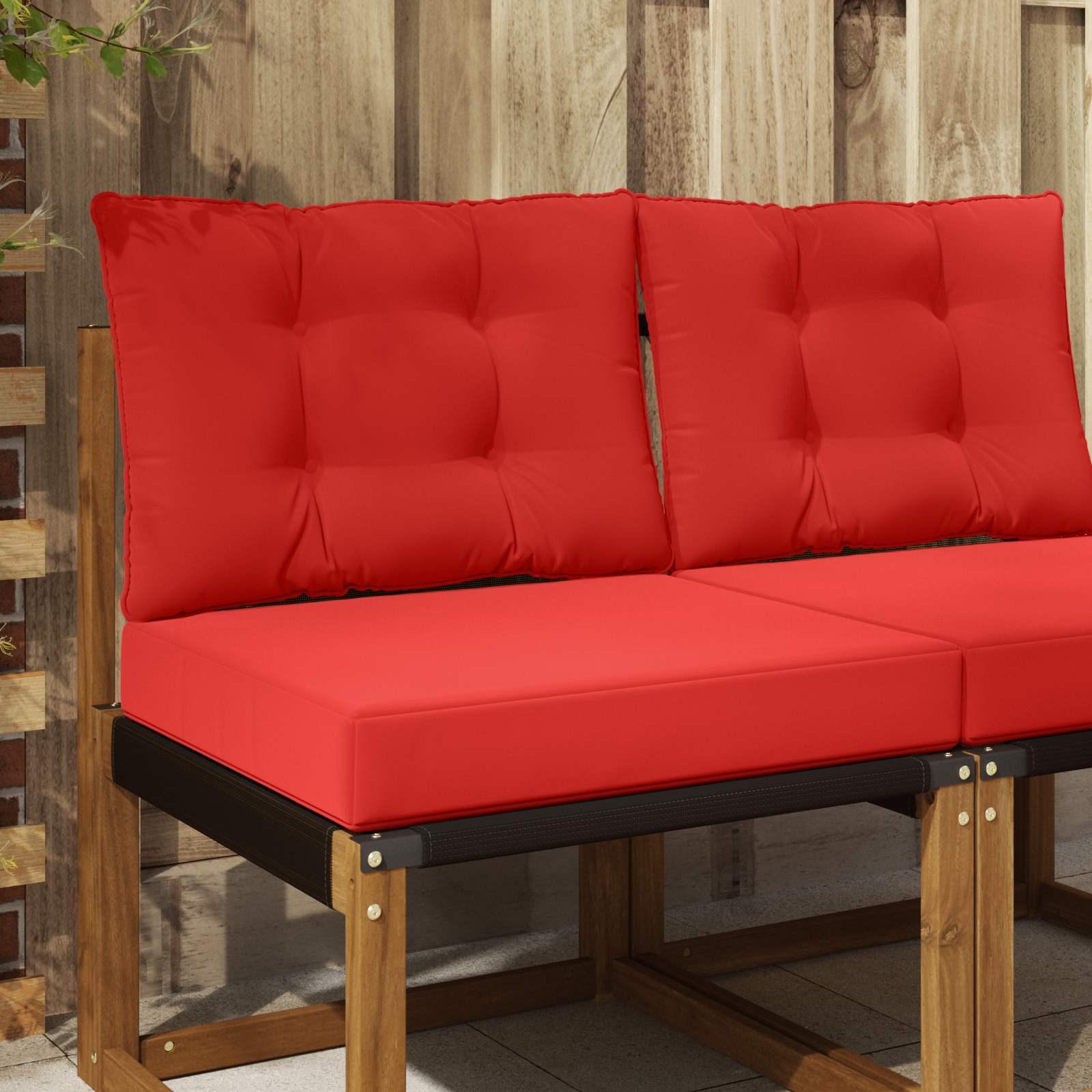 Udendørs Sofa Pude 2 stk Rød Polyester