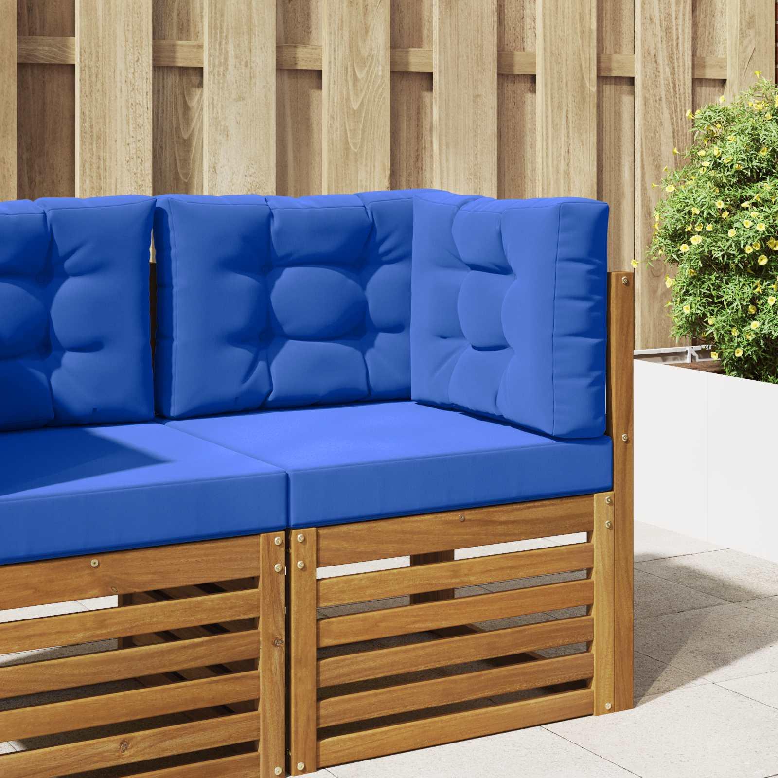 Udendørs sofa pude sæt 3 stk - turkis polyester