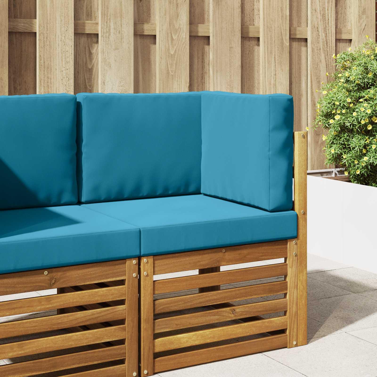 Udendørs Sofa Pude 3 stk Kongelig blå Polyester
