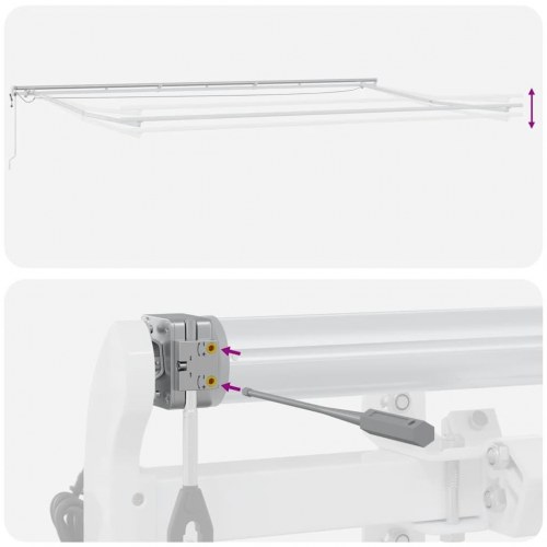 Markise med LED-lys 600 × 300 cm - automatisk, bordeaux