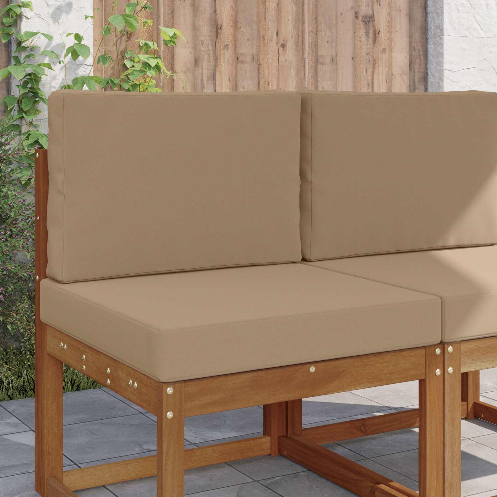 UdendÃ¸rs Sofa Pude 2 stk GrÃ¥brun Polyester