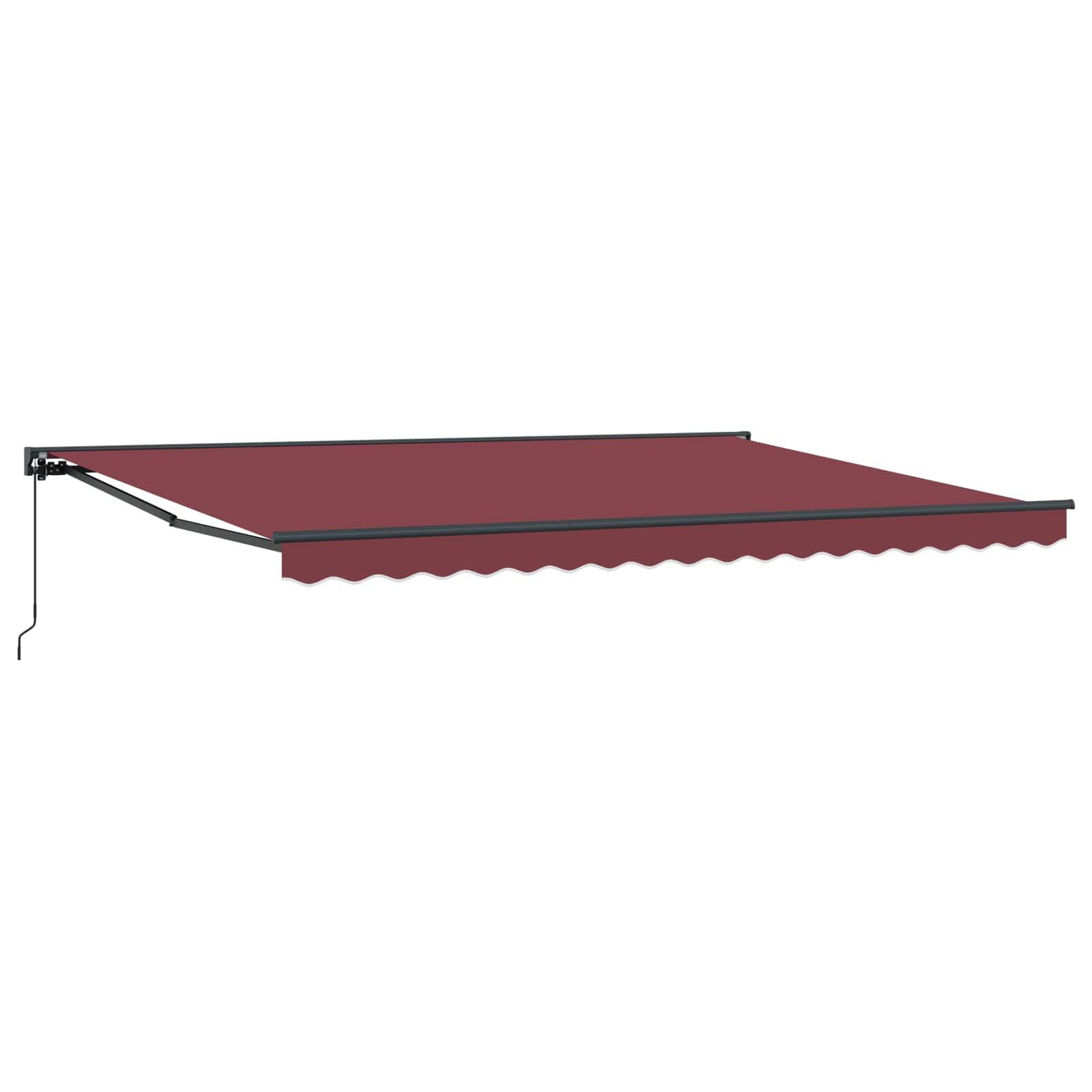 Udtrækkelig Markise Blå Og Hvid 350X200 Cm Stof - Bordeaux (anthracitramme) / 4 × 3,5 m / Manuel