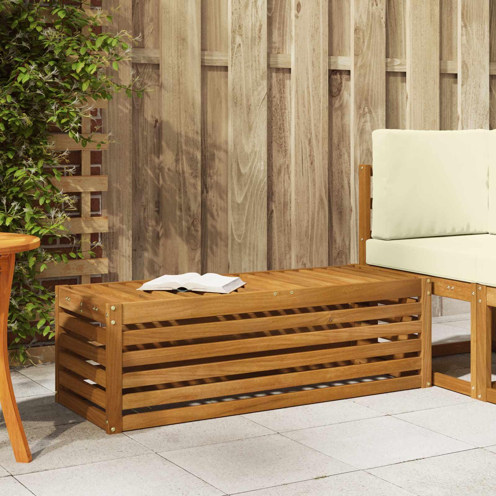 UdendÃ¸rs Skammel BÃ¦nk Naturfarvet 115 x 43 x 37 cm