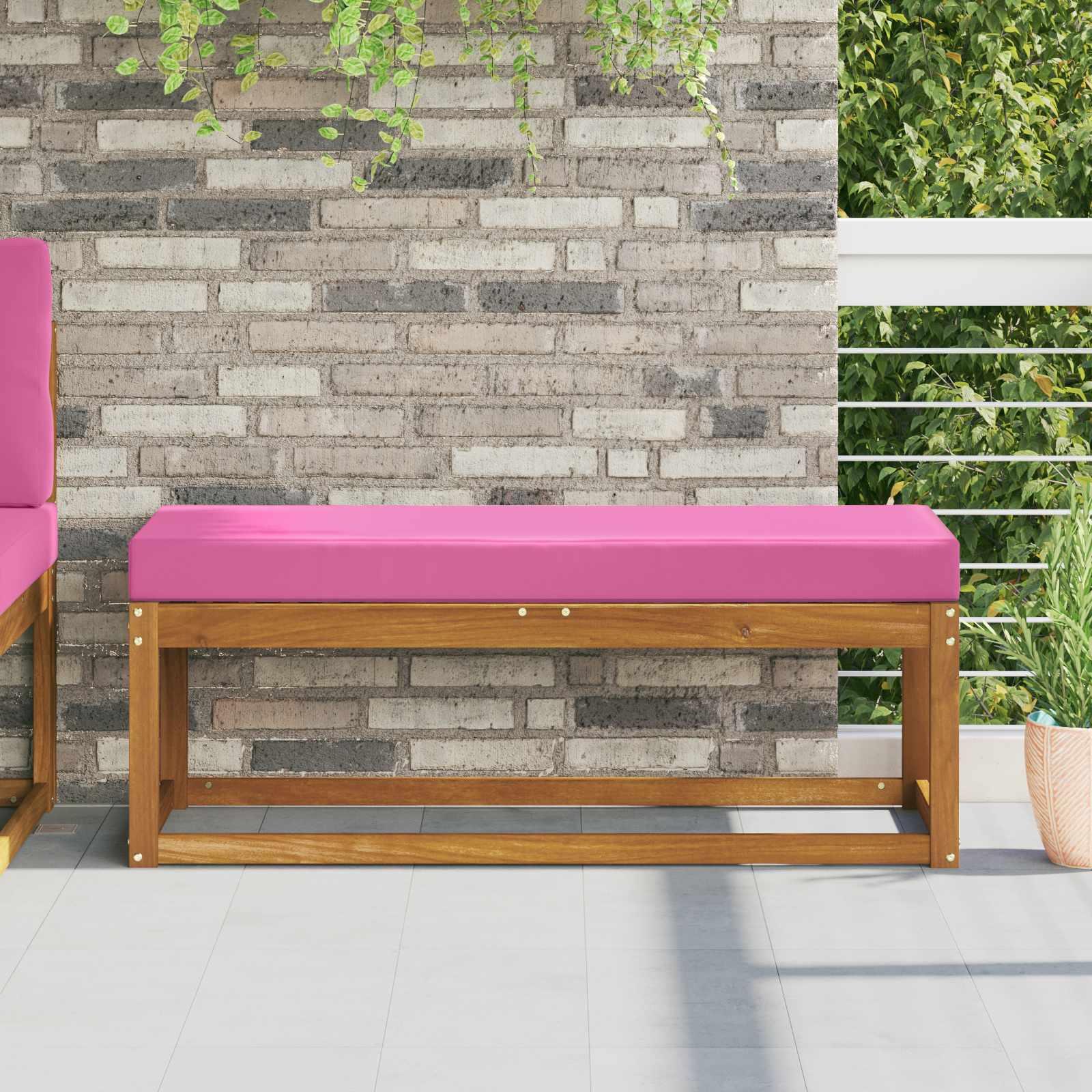 Udendørs sædepude - lyserød 111,5 × 40 × 8 cm, 100% polyester