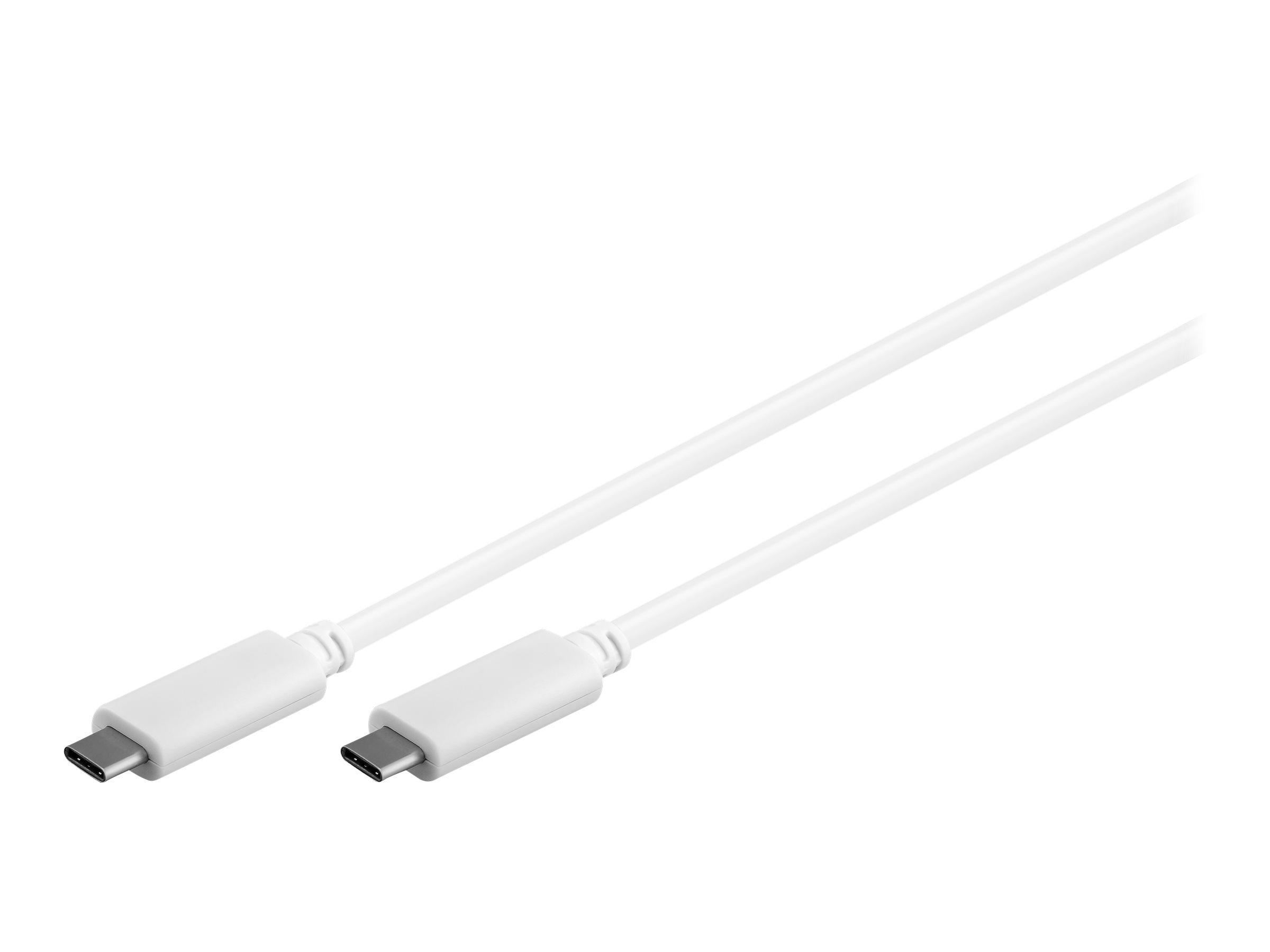 Goobay USB-C til USB-C kabel 1 m – Hvid (USB 3.1 Gen 1) billede