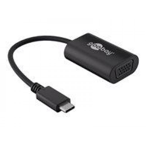 Goobay USB-C til VGA display-adapter 20 cm - sort