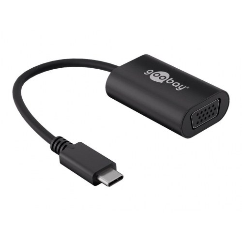 Goobay USB-C til VGA display-adapter 20 cm - sort
