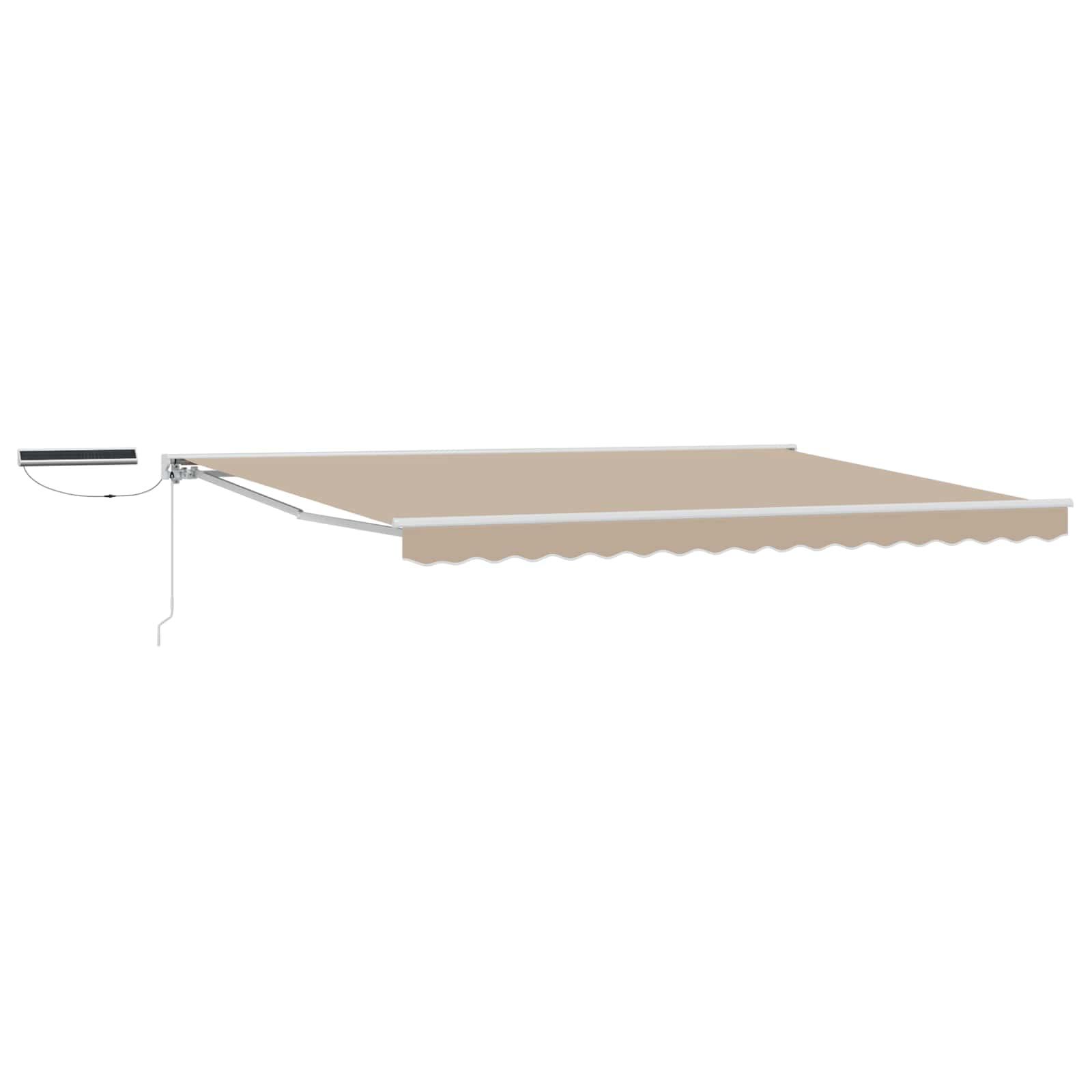 Elektrisk Utrækkelig Markise Beige 4,5 × 3,5 m