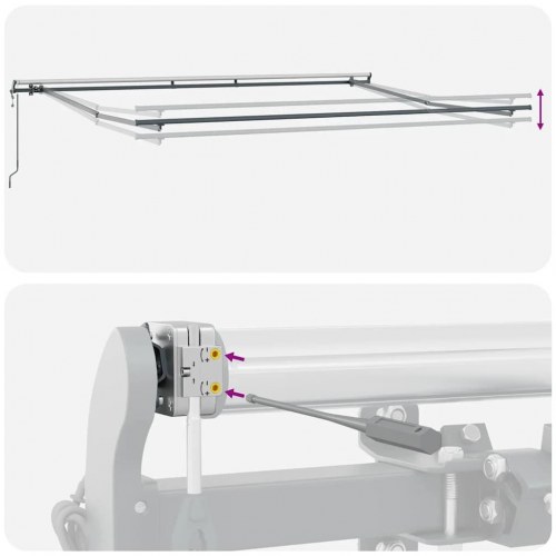 Markise 450 × 300 cm med automatisk betjening - brun
