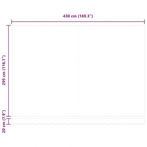 Markise 450 × 300 cm med automatisk betjening - brun