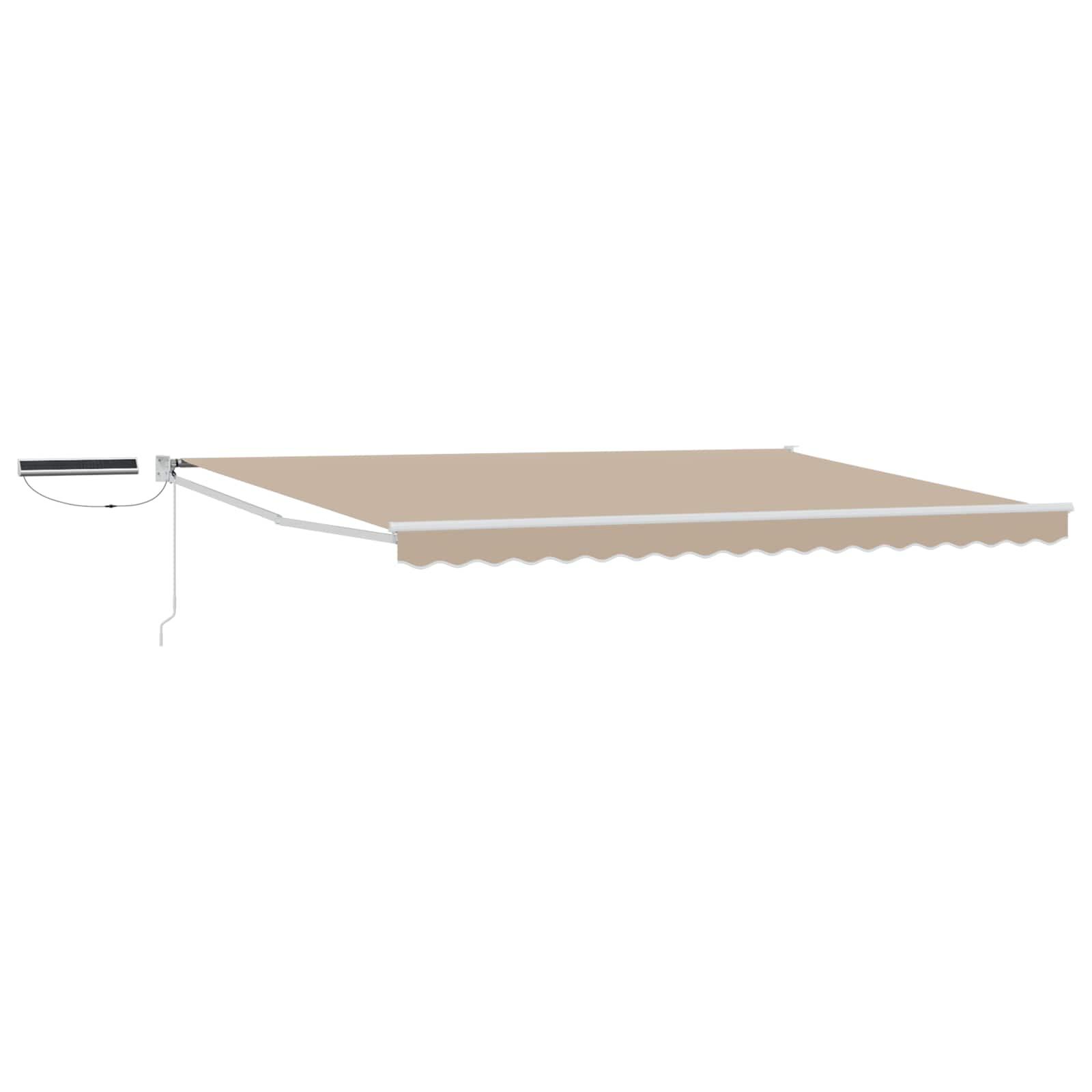 Elektrisk Utrækkelig Markise Beige 4,5 × 3 m