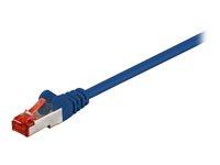 Goobay CAT 6 S/FTP PiMF patchkabel 1 m - blå billede