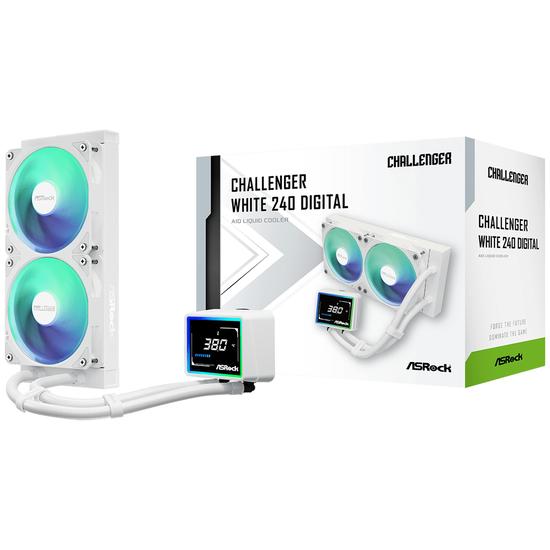 ASRock Challenger White 240 Digital ARGB AIO - 120 mm, hvid billede