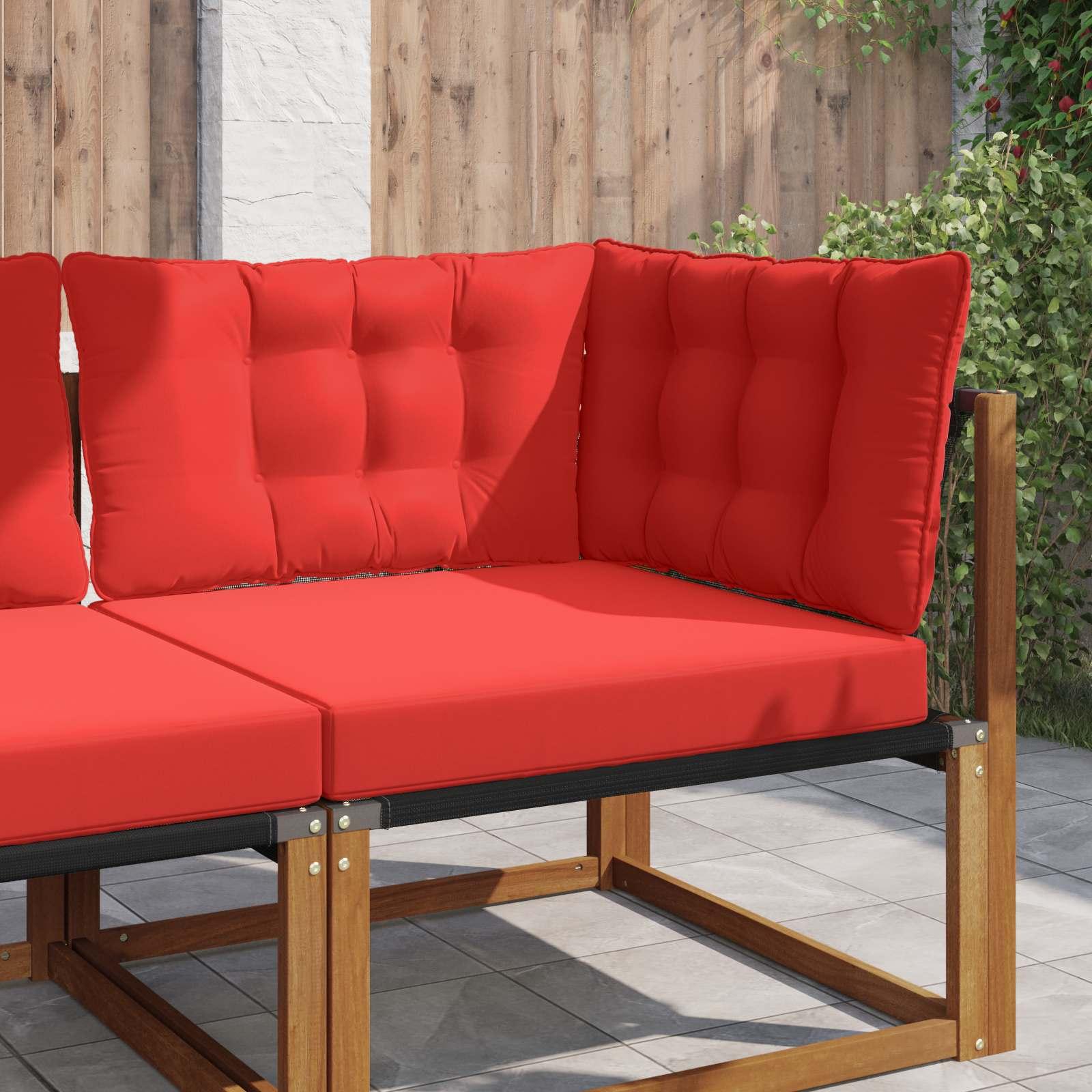 Udendørs Sofa Pude 3 stk Rød Polyester