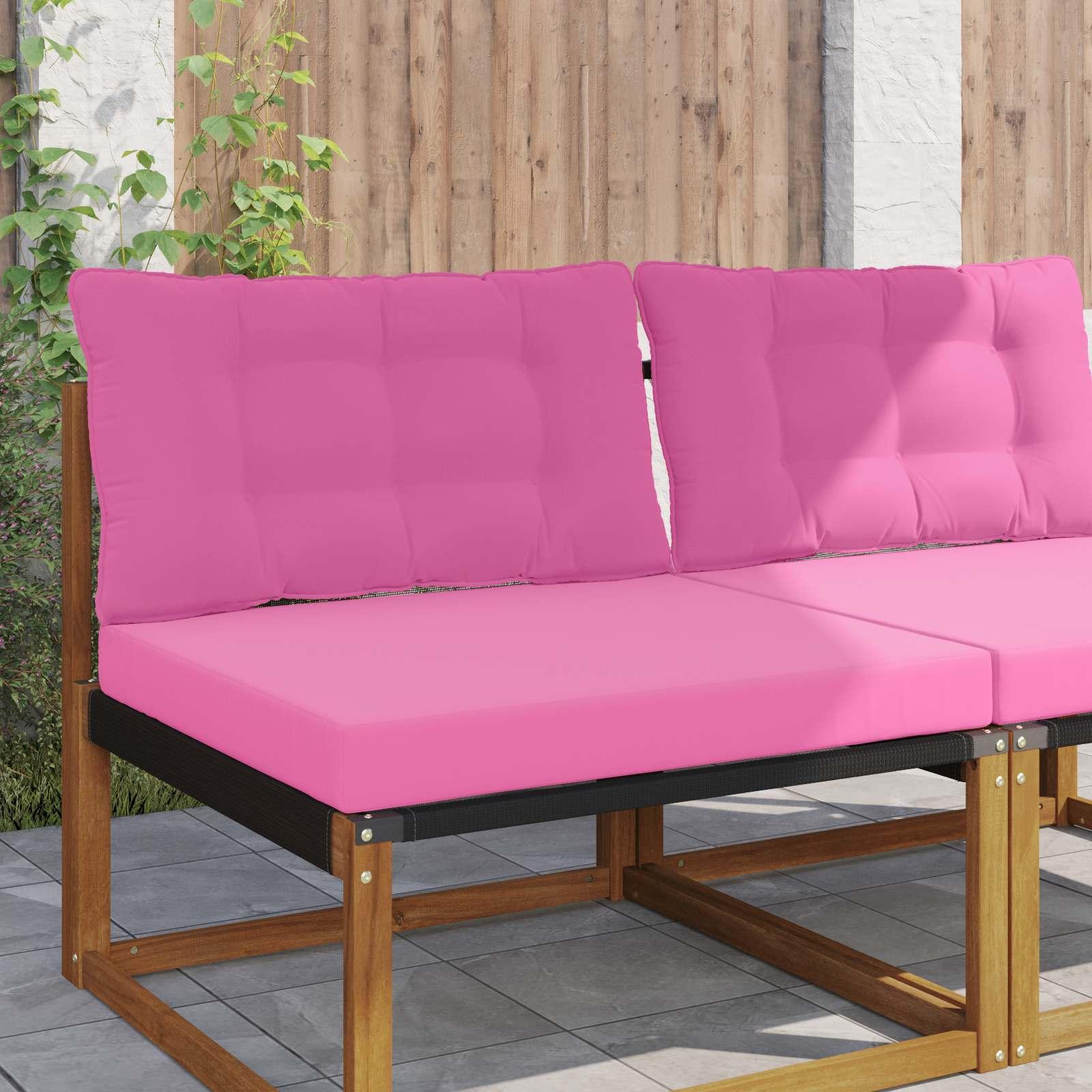 Udendørs sofa puder 2 stk - lyserød polyester