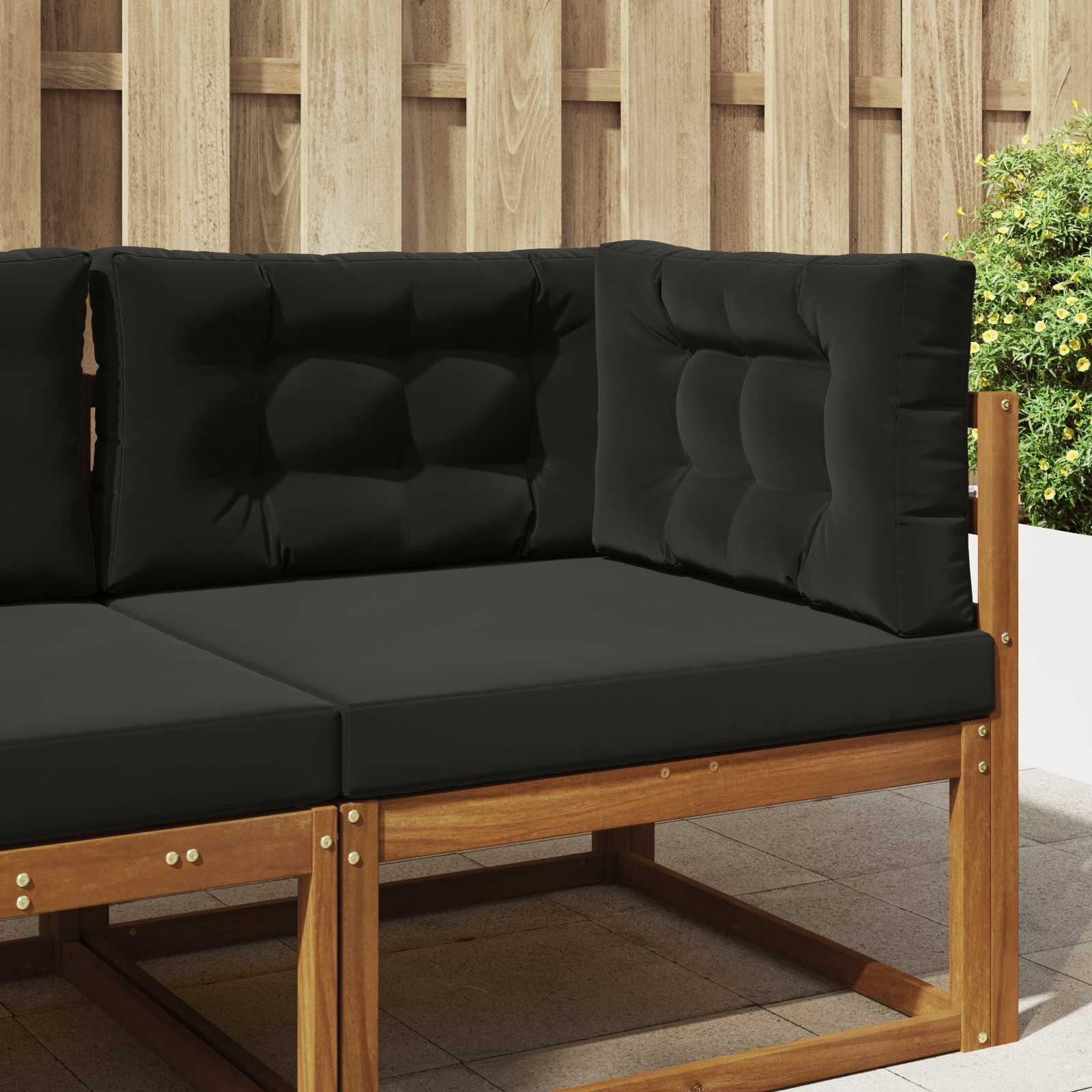 Udendørs Sofa Pude 3 stk Sort Polyester