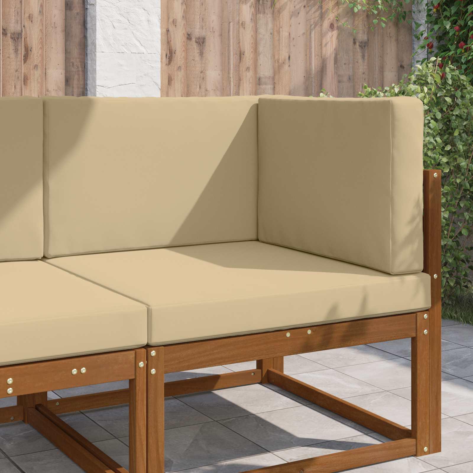 Udendørs Sofa Pude 3 stk Beige Polyester