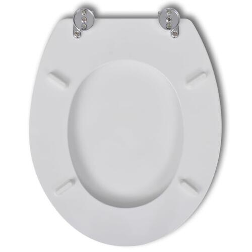 Toiletsæder med låg 2 stk. MDF hvid