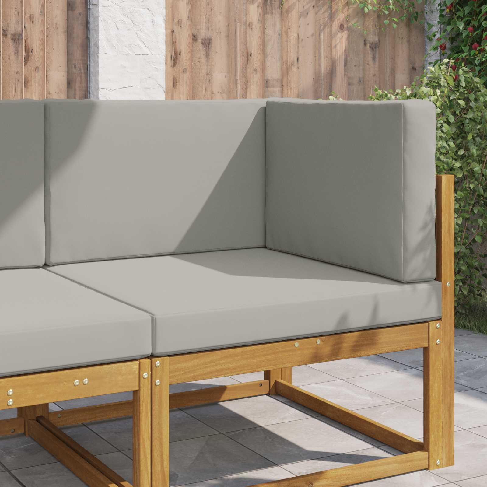 Udendørs Sofa Pude 3 stk Grå Polyester