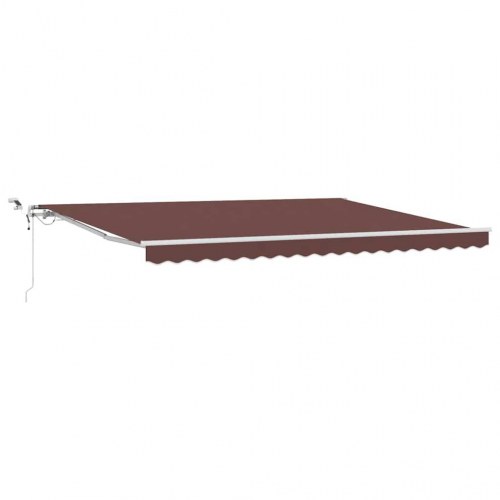 Markise med LED-lys 450 × 300 cm - automatisk betjening, brun