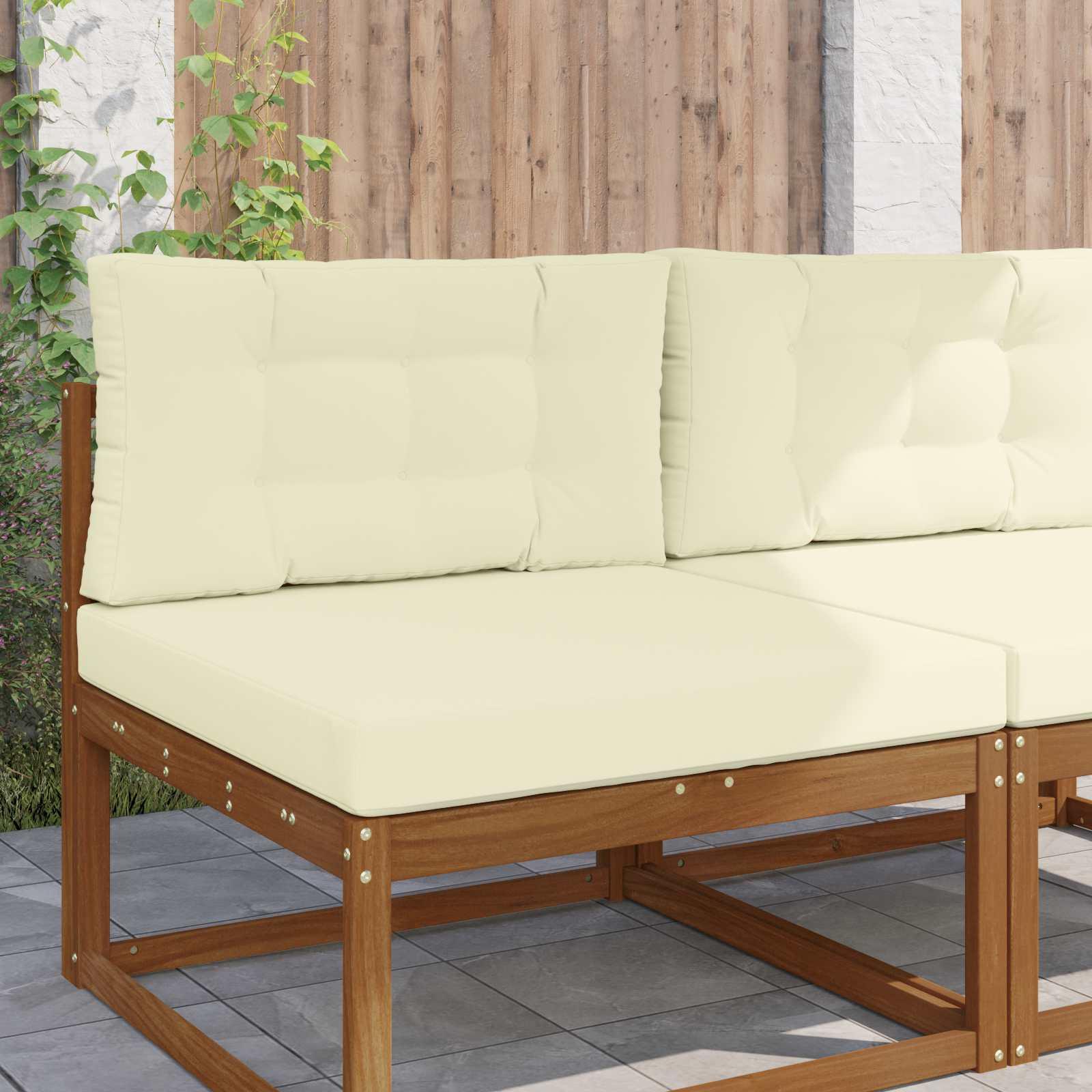 Udendørs Sofa Pude 2 stk Creme Polyester