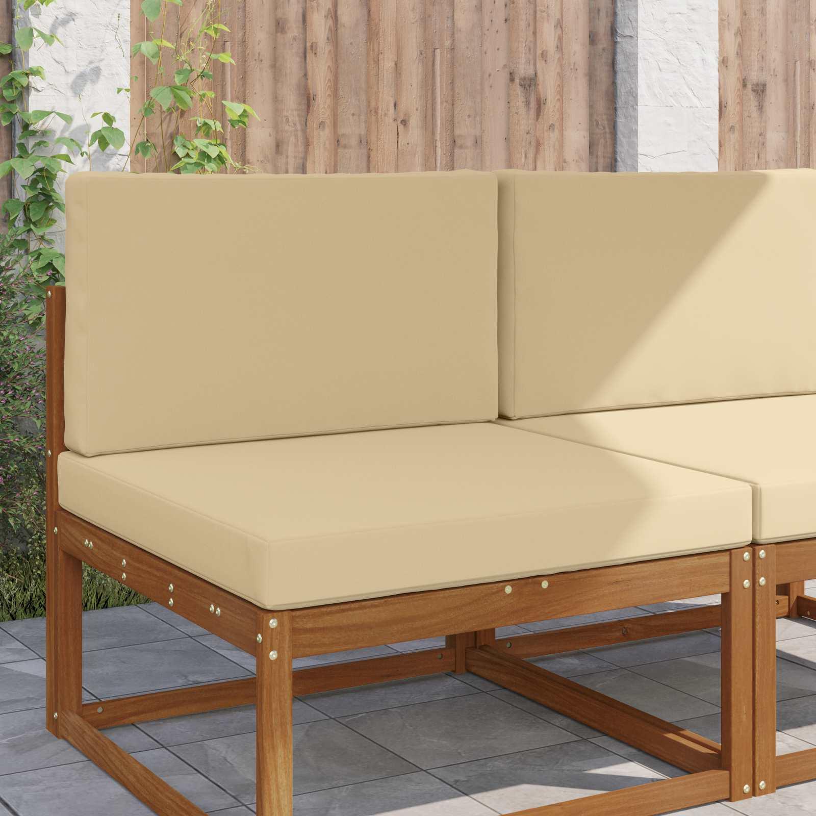 Udendørs Sofa Pude 2 stk Beige Polyester