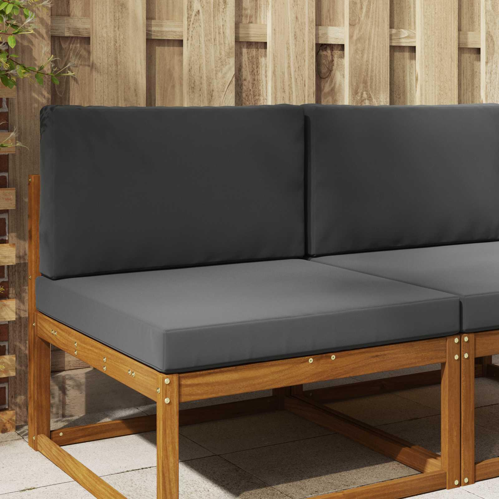 Udendørs Sofa Pude 2 Dele Antracit Polyester