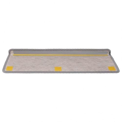 Trappemåtter 30 stk. 65 x 21 x 4 cm sisal-look - sølv