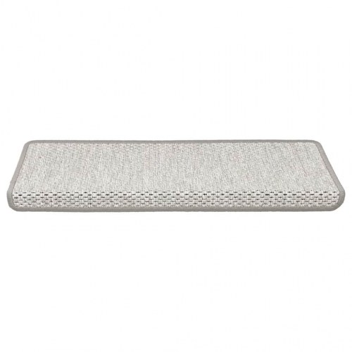 Trappemåtter selvklæbende 30 stk. 65 x 21 x 4 cm sisal-look - platina