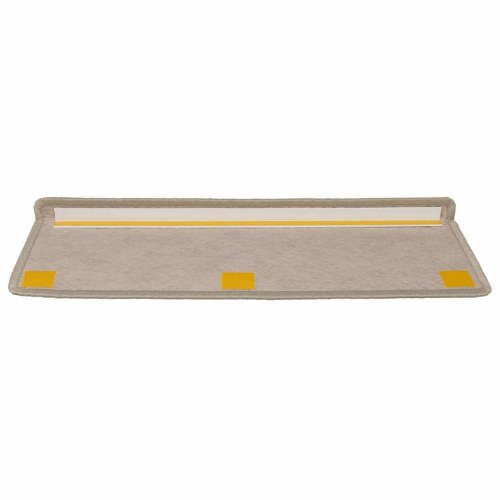 Selvklæbende trappemåtter 15 stk. 65x21x4 cm sisal-look beige