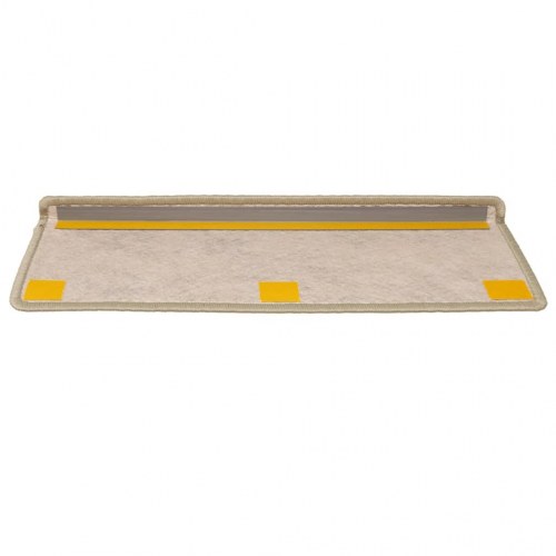 Selvklæbende trappemåtter 15 stk. - 65×21×4 cm, sisal-look, lysegrøn