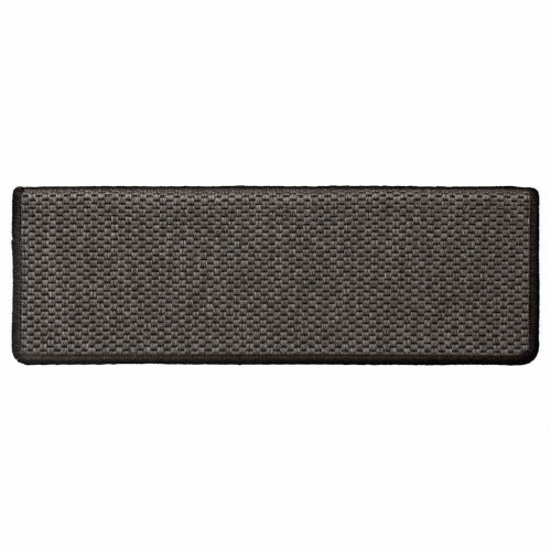 Selvklæbende trappemåtter 15 stk. 65x21x4cm sisal-look antracit