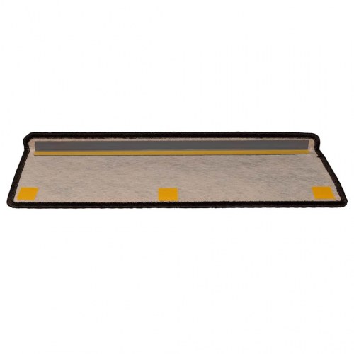 Selvklæbende trappemåtter 15 stk. 65x21x4cm sisal-look antracit