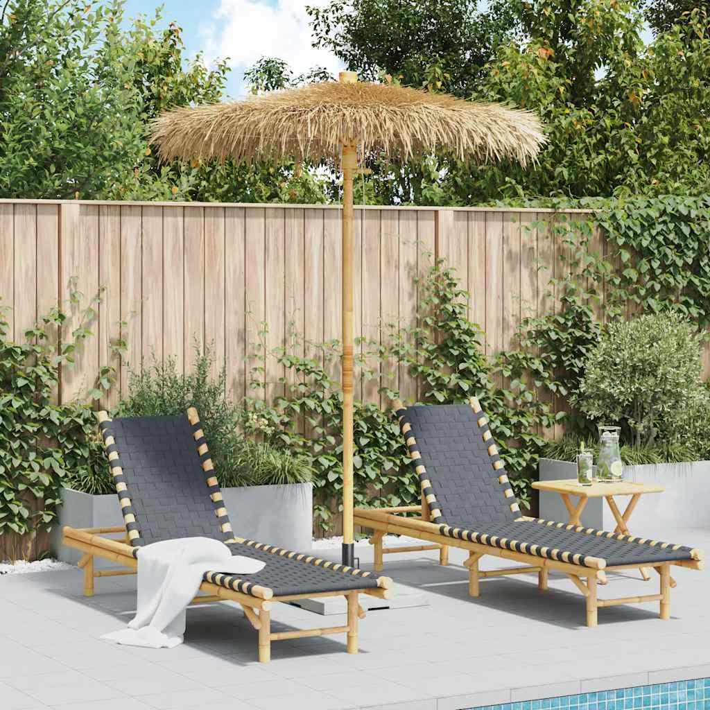 Tiki-parasol med bananbladsbaldakin 180 cm - bambus